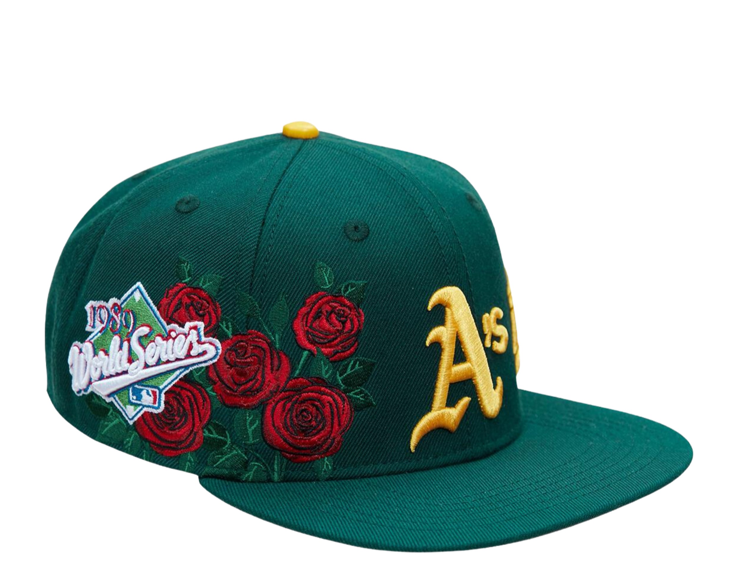 Pro Standard MLB Oakland Athletics 1989 WS Roses Snapback Hat w/ Pink Undervisor