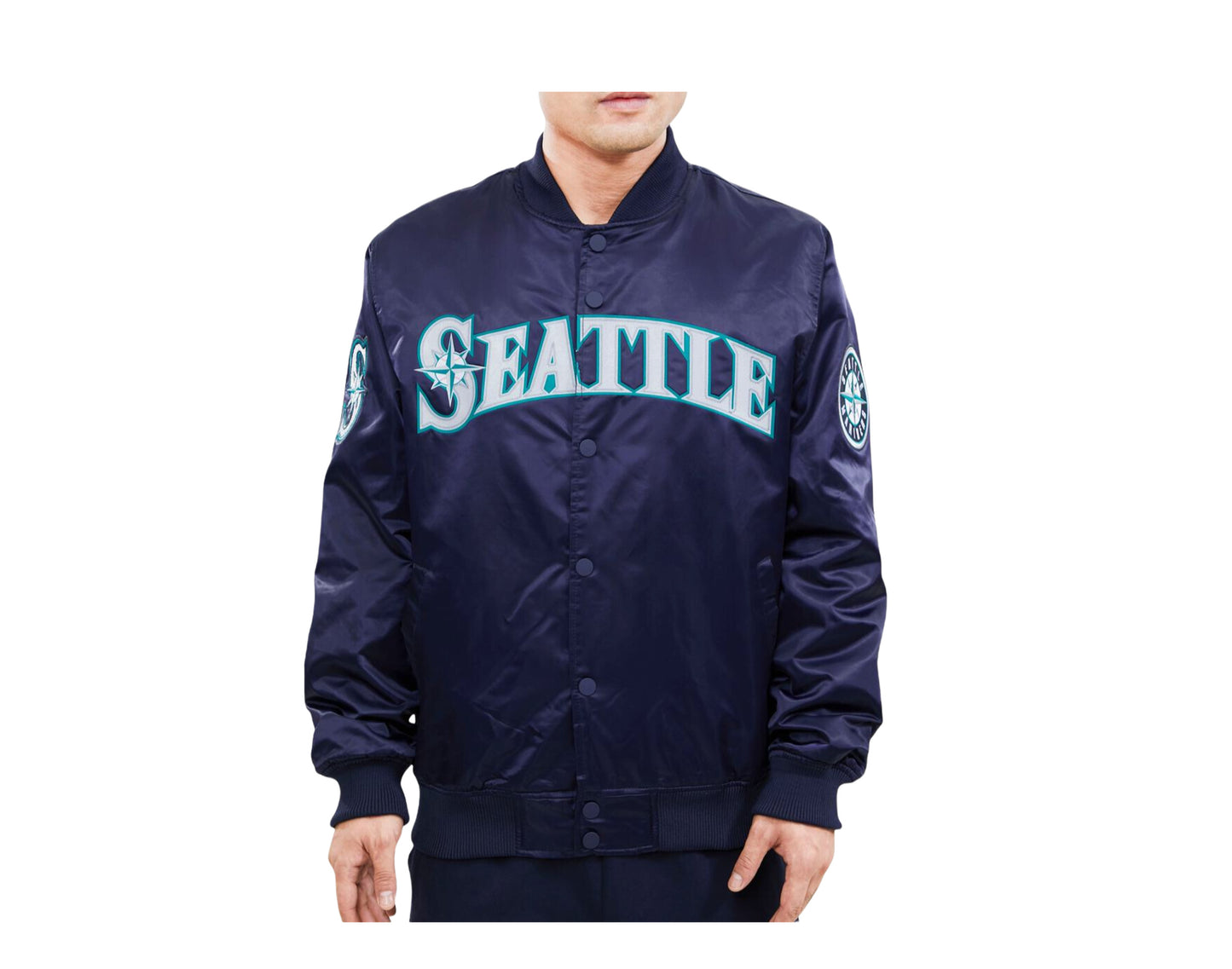 Pro Standard Seattle Seahawks Big Satin Jacket (Midnight Navy) S