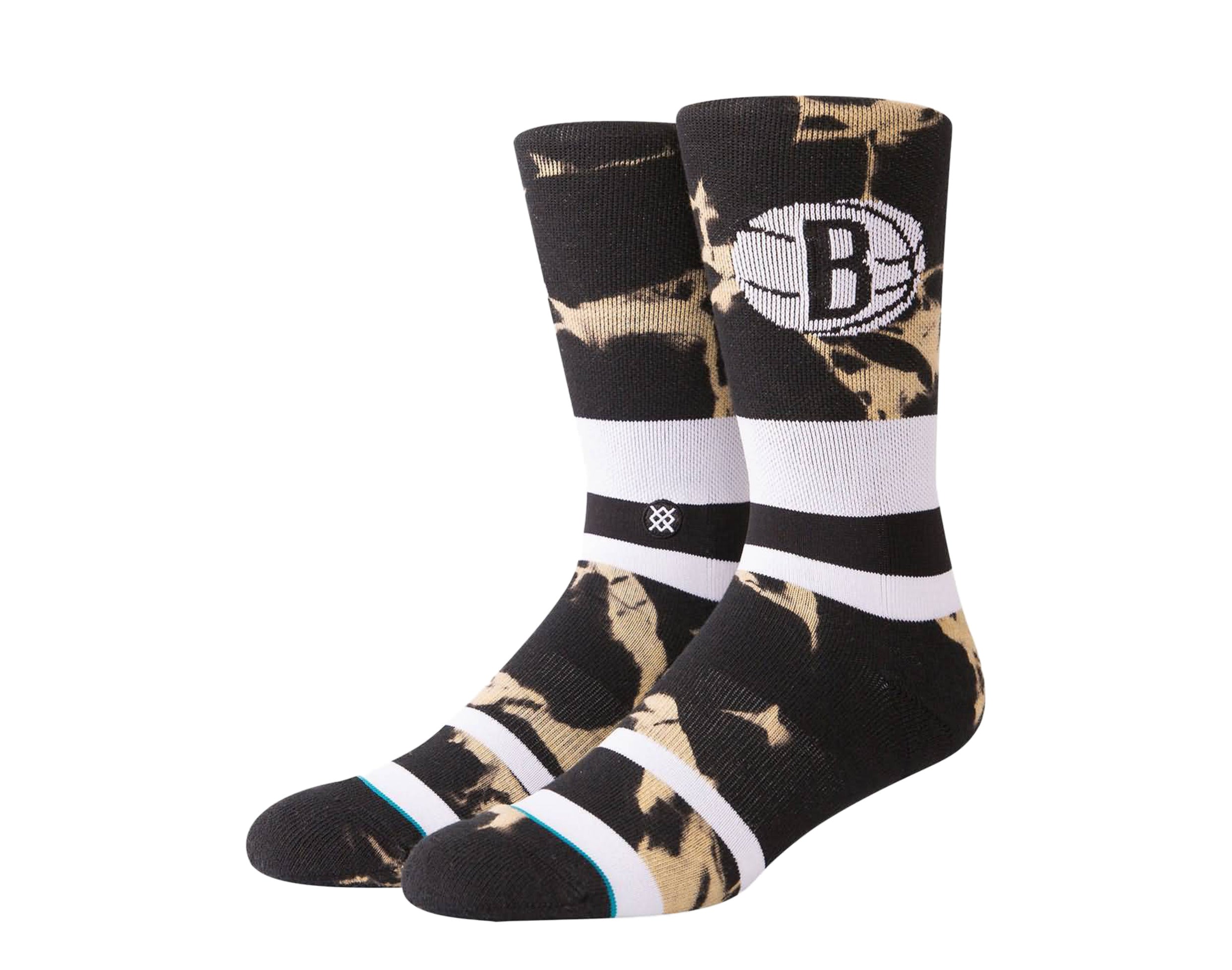 Stance Casual NBA Brooklyn Nets Acid Wash Crew Socks