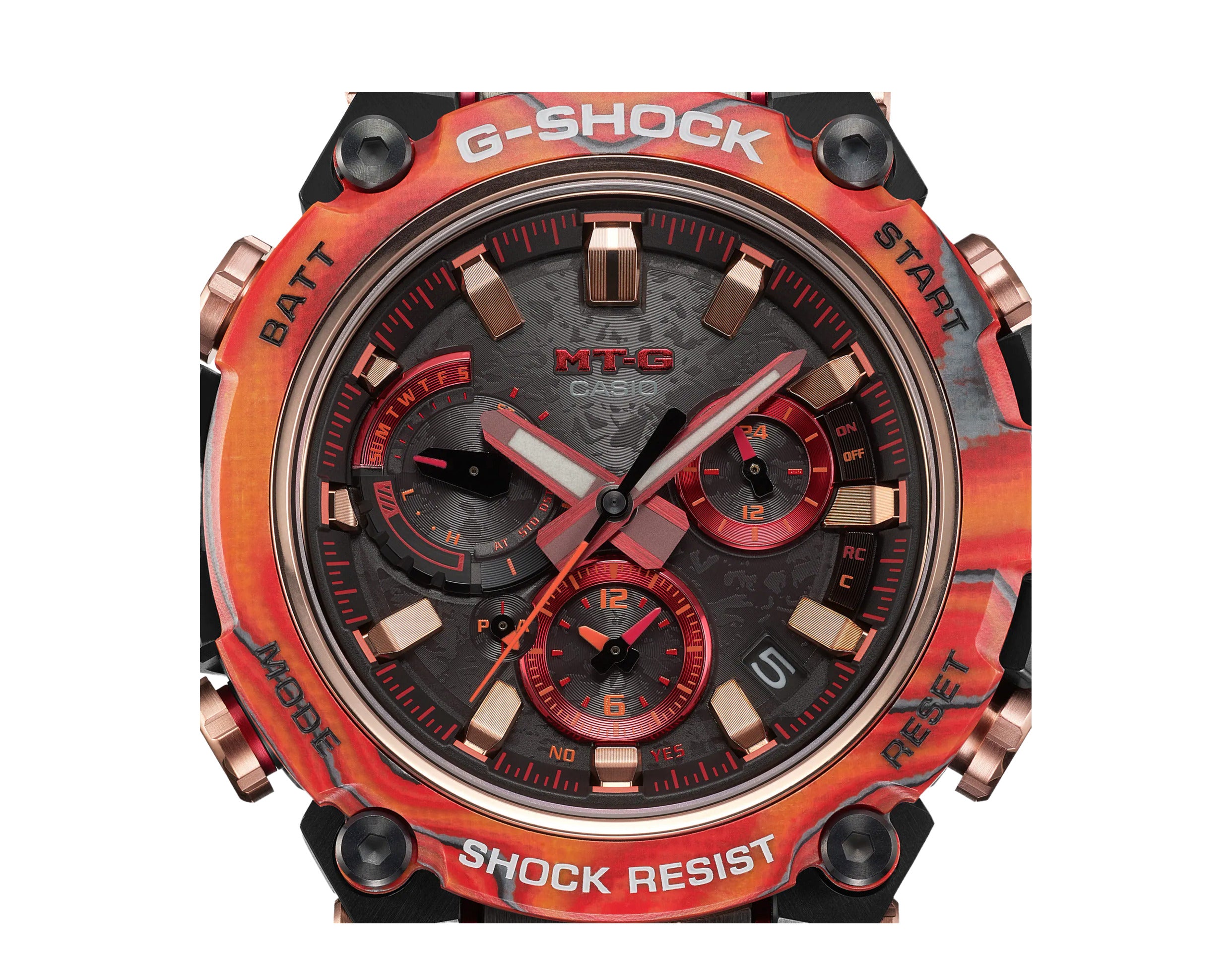 Casio G-Shock MTGB3000FR 40th Anniversary Flare Red MT-G Analog Chrono Metal Watch