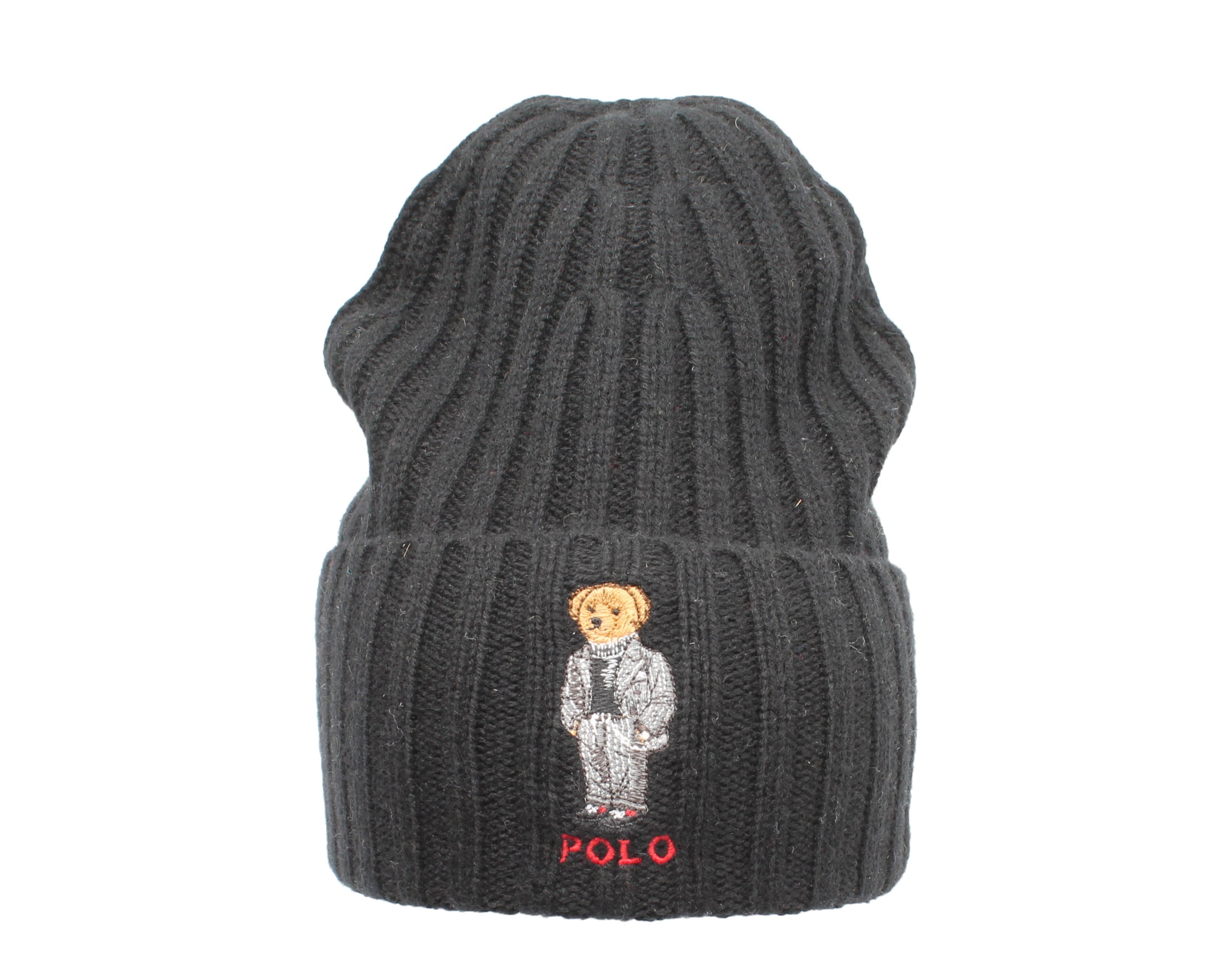 Polo Ralph Lauren Polo Bear Chalk-Stripe Knit Cuffed Hat