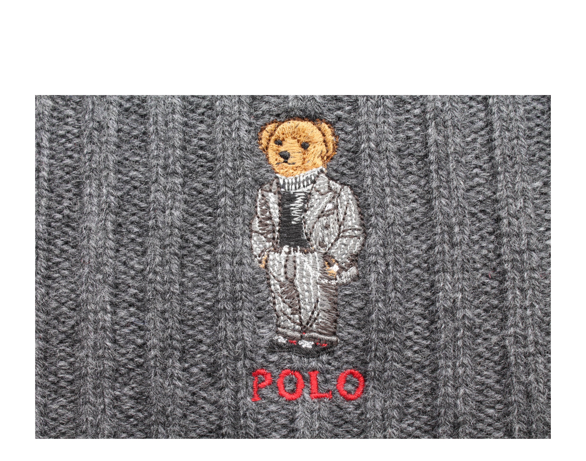 Polo Ralph Lauren Polo Bear Chalk-Stripe Knit Cuffed Hat