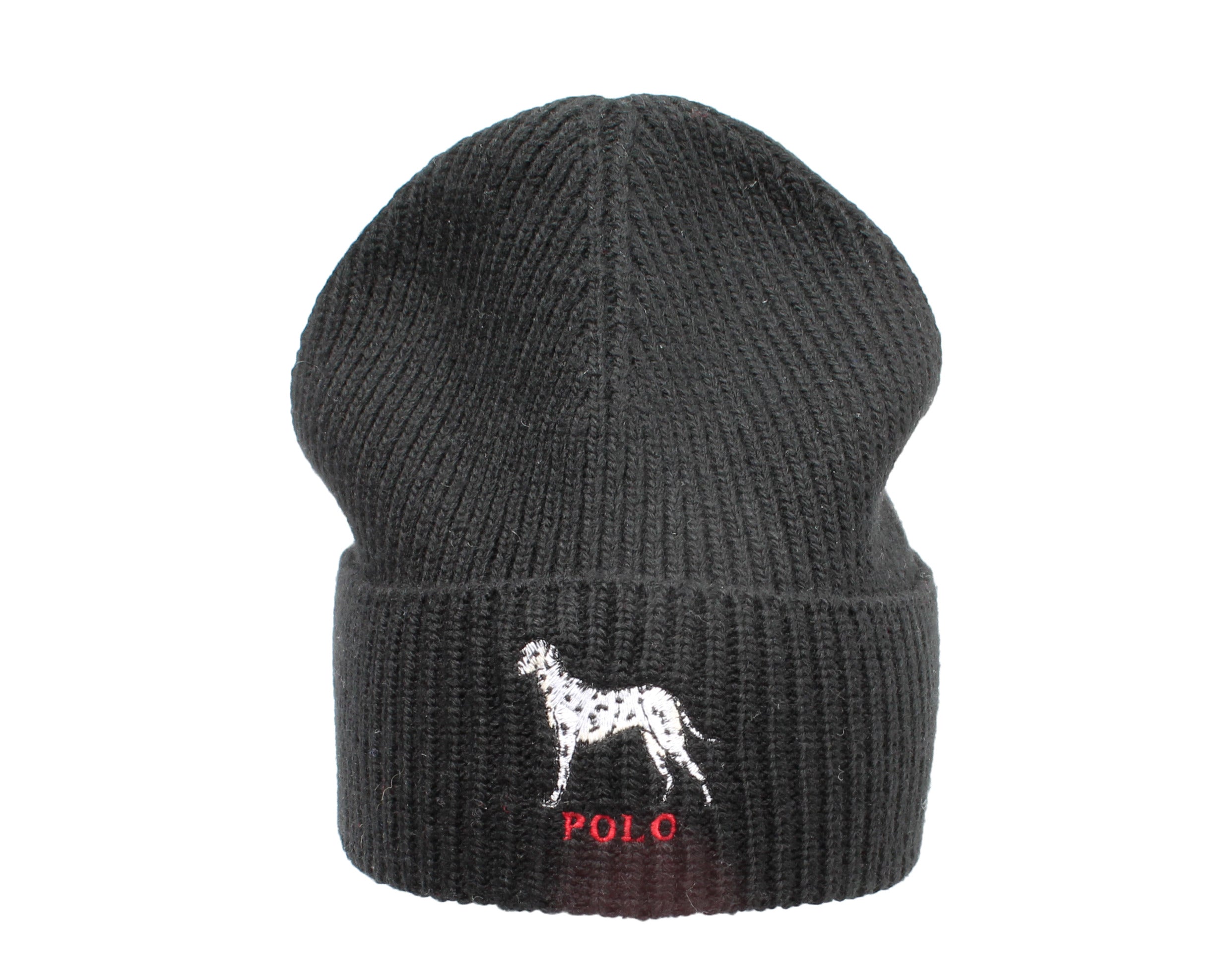 Polo Ralph Lauren Dalmatian Dog Knit Cuffed Hat