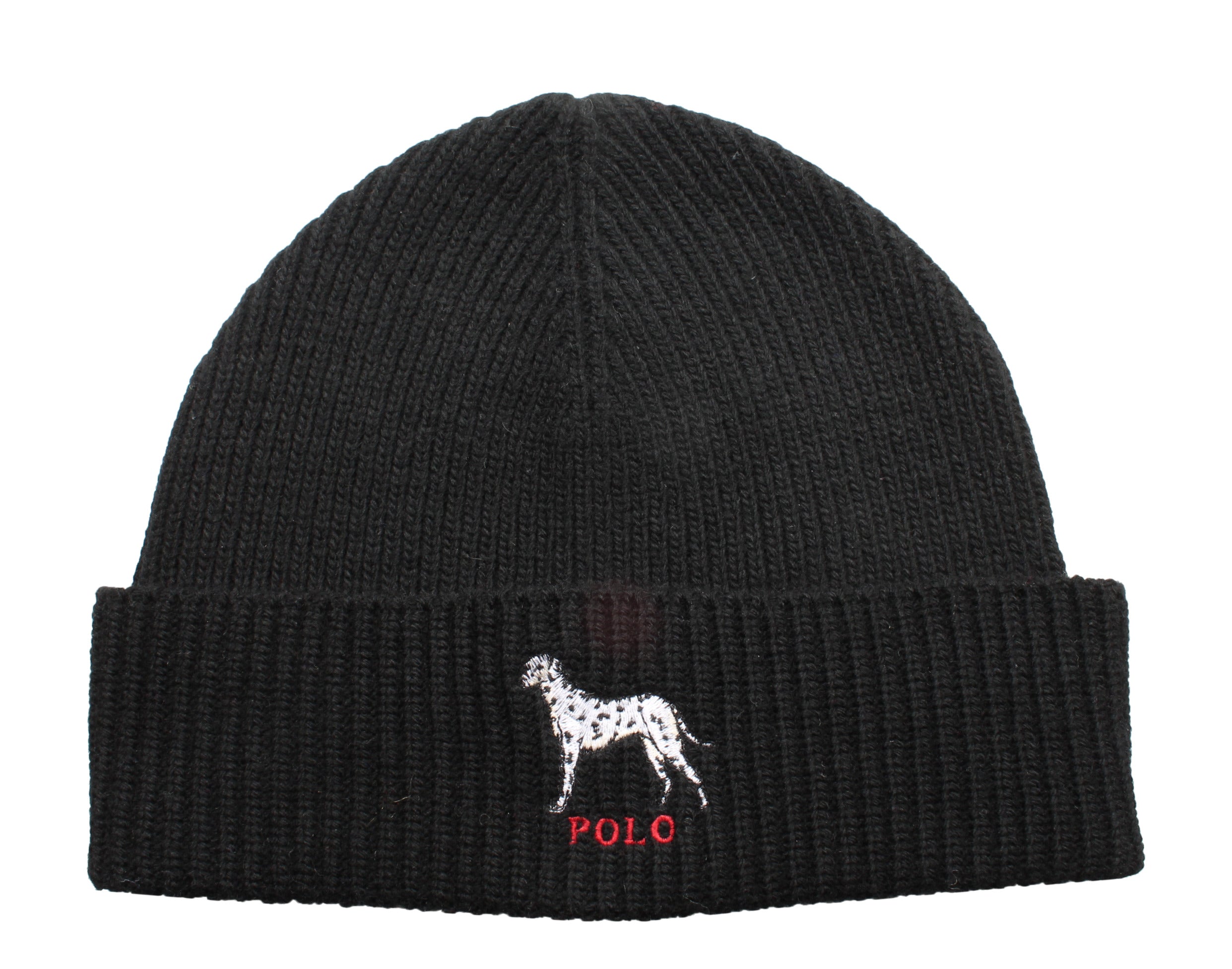 Polo Ralph Lauren Dalmatian Dog Knit Cuffed Hat