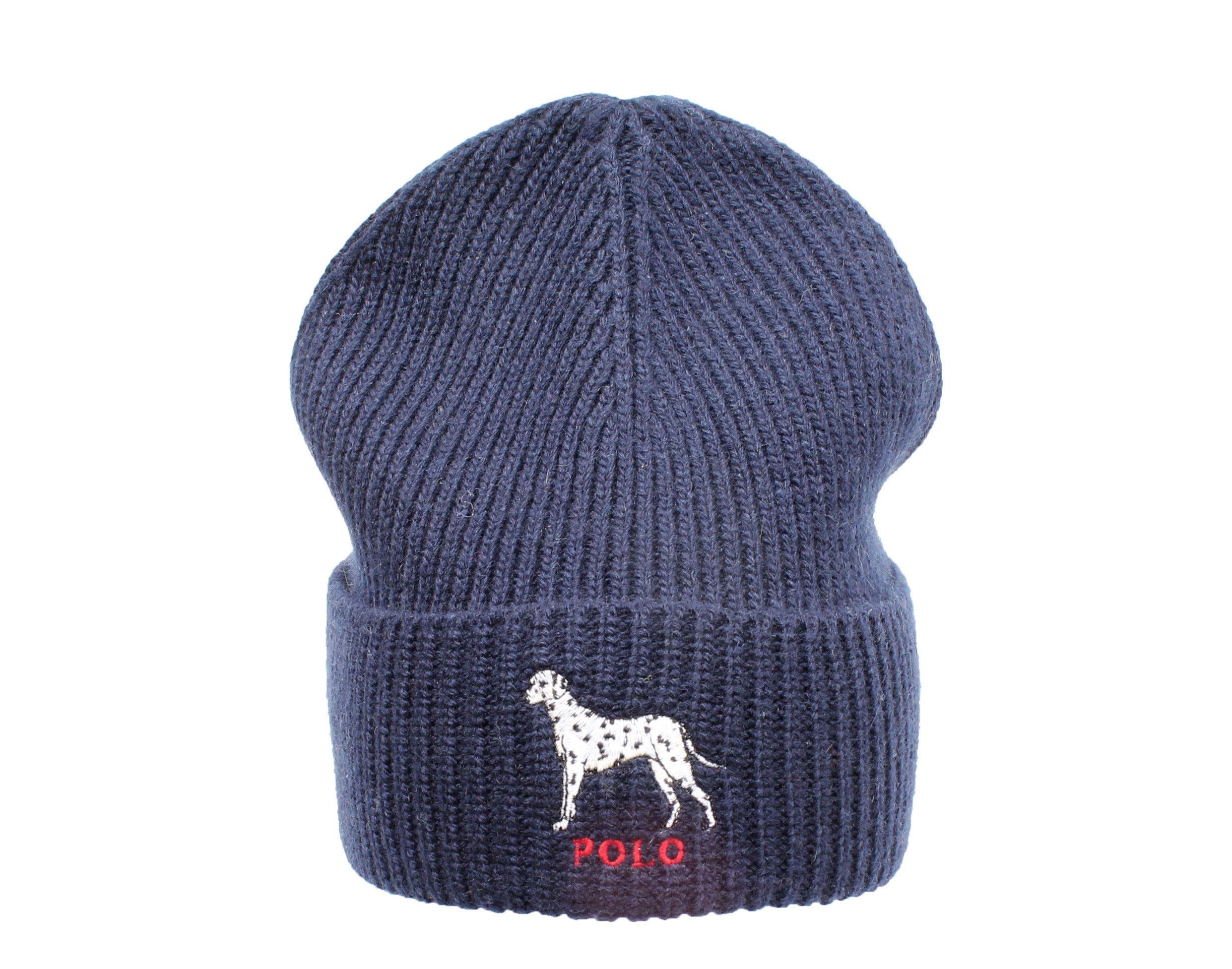 Polo Ralph Lauren Dalmatian Dog Knit Cuffed Hat