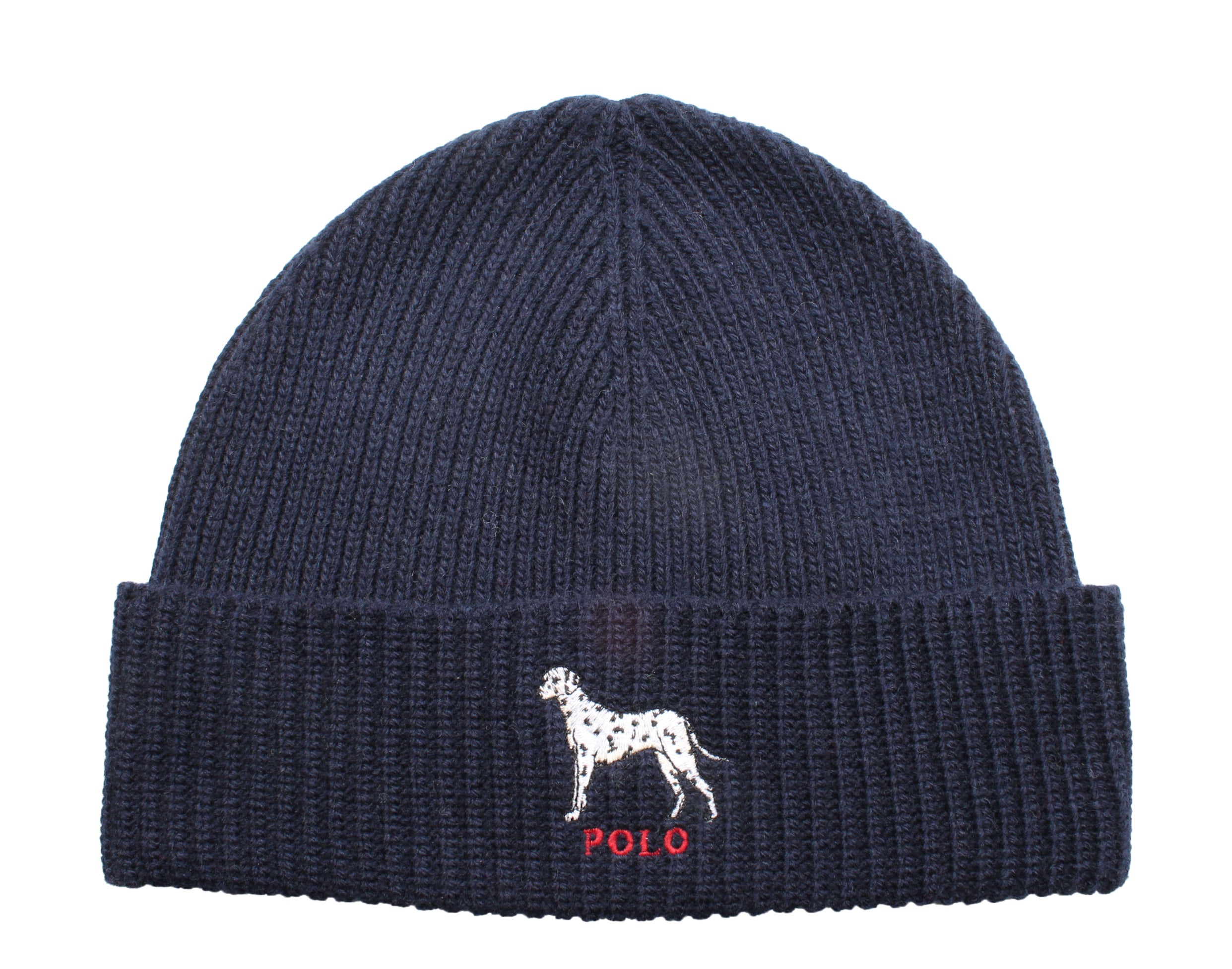 Polo Ralph Lauren Dalmatian Dog Knit Cuffed Hat