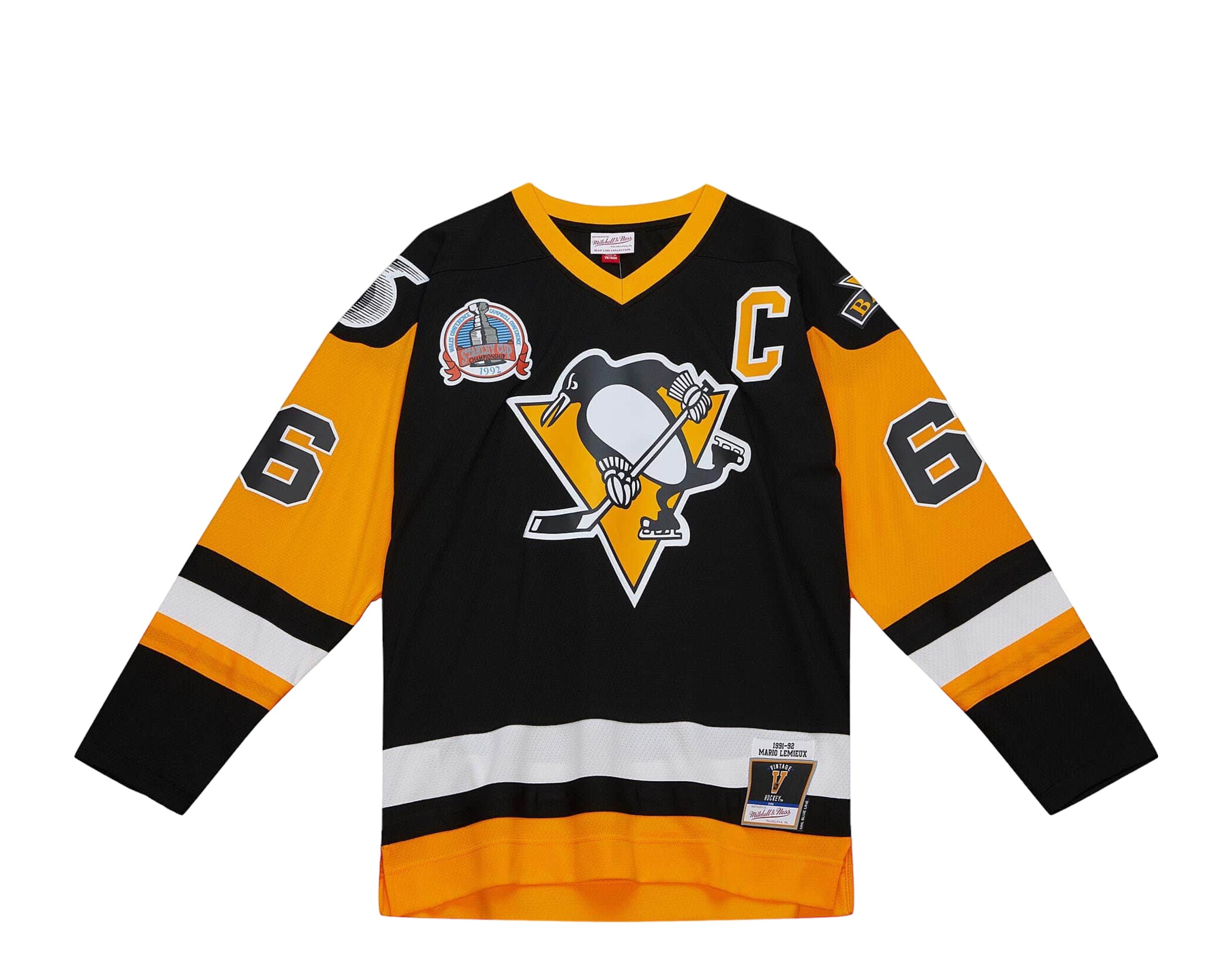 Mitchell & Ness Blue Line Mario Lemieux Pittsburgh Penguins 1991 Jersey