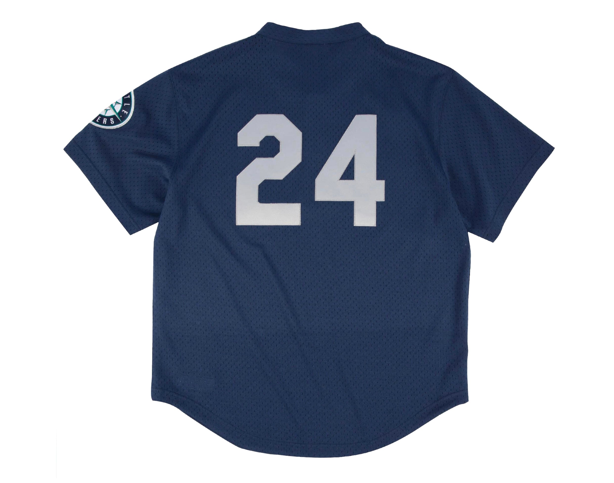 Mitchell & Ness Mens Ken Griffey Jr. 1995 Authentic Mesh BP Jersey Seattle Mariners, Blue / S