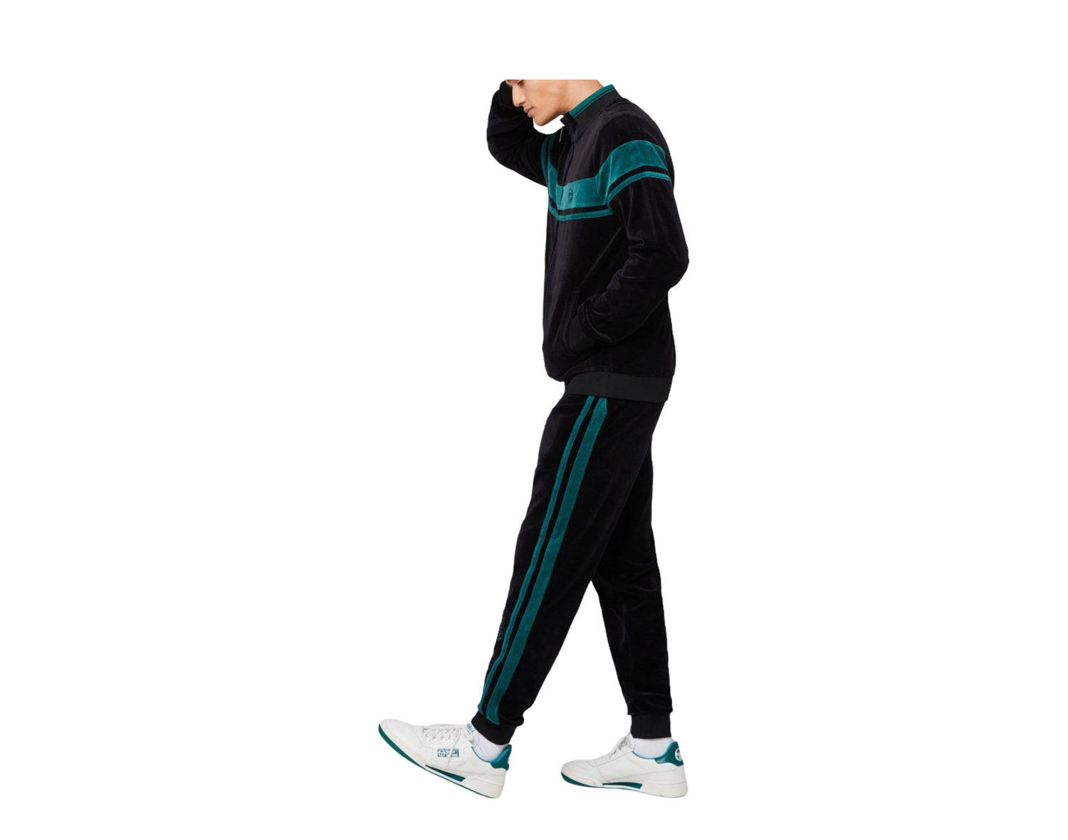 Sergio Tacchini Velour Damarindo Tracksuit - Top and Bottom