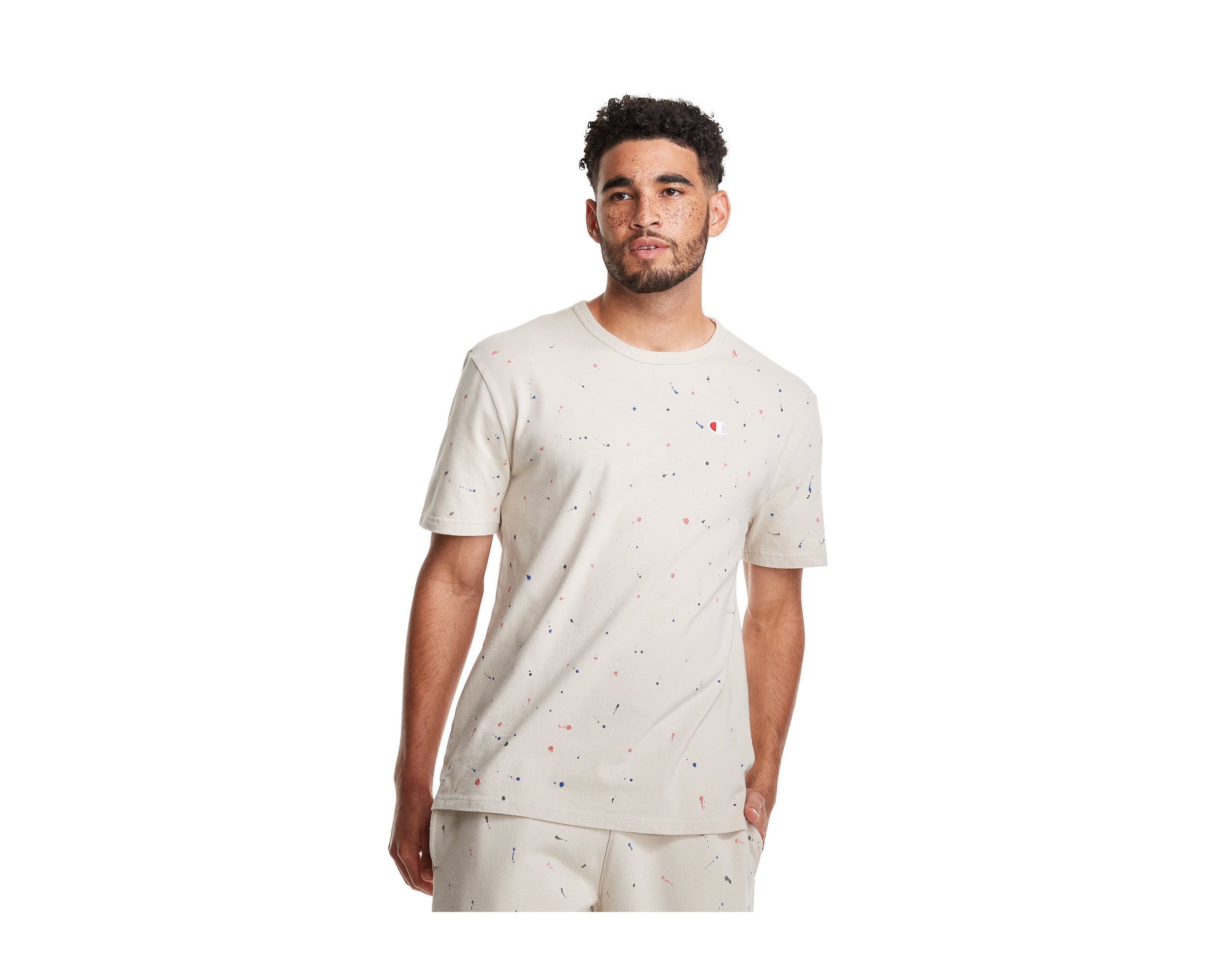 Champion C-Life Heritage Paint Splatter Short Sleeve Men's Tee Shirt