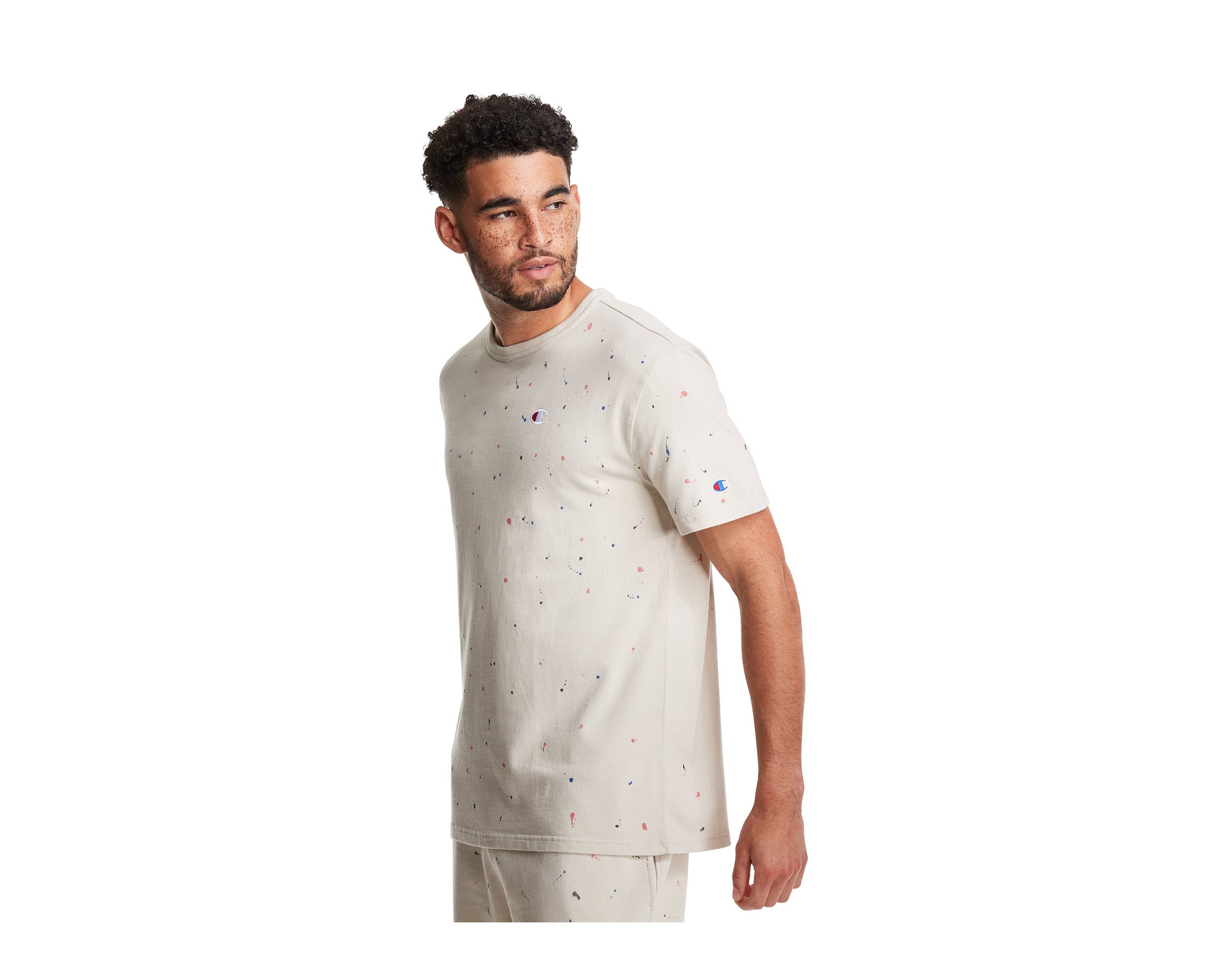 Champion C-Life Heritage Paint Splatter Short Sleeve Men's Tee Shirt