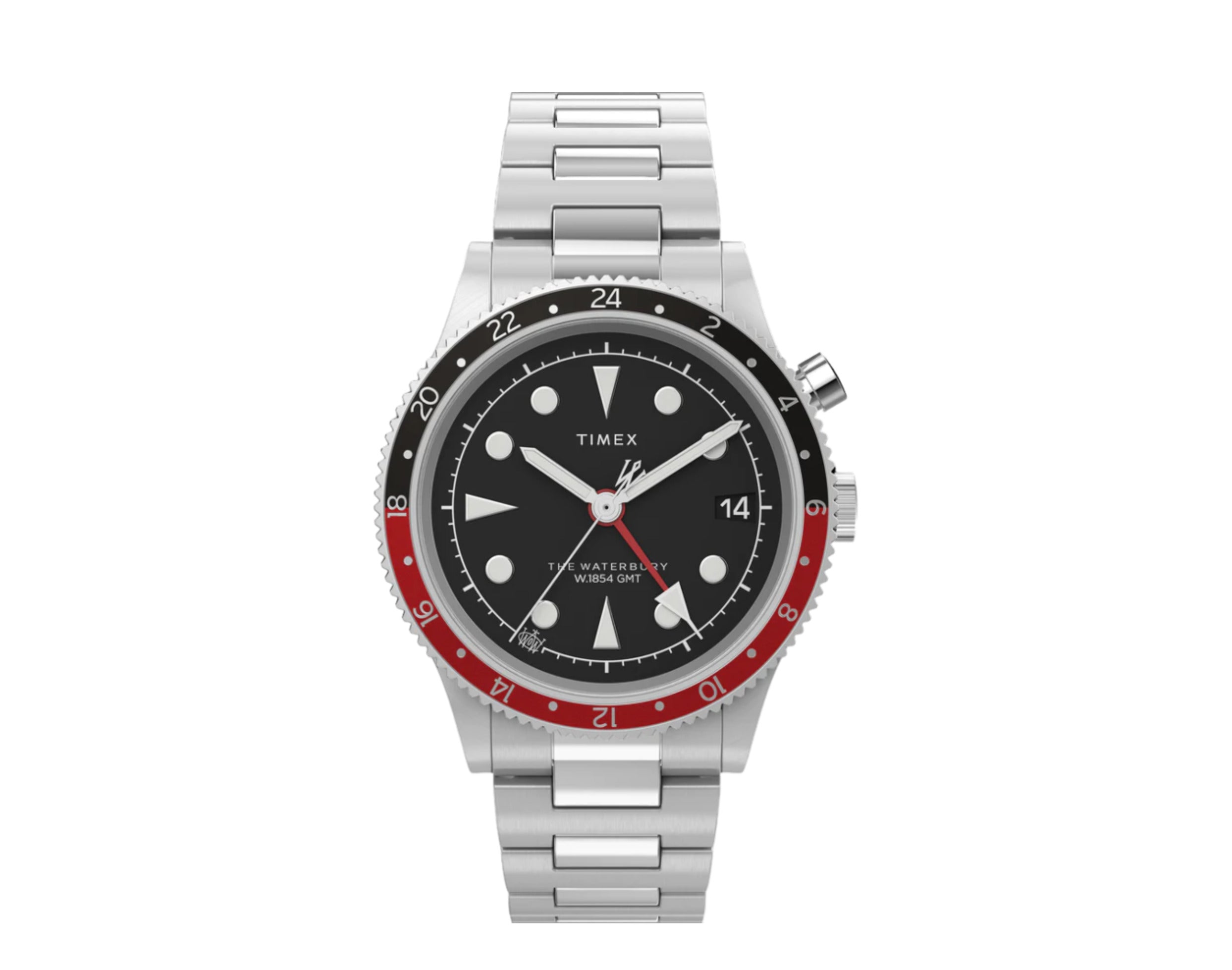 Timex Waterbury Traditional GMT 39mm Stainless Steel Bracelet Watch