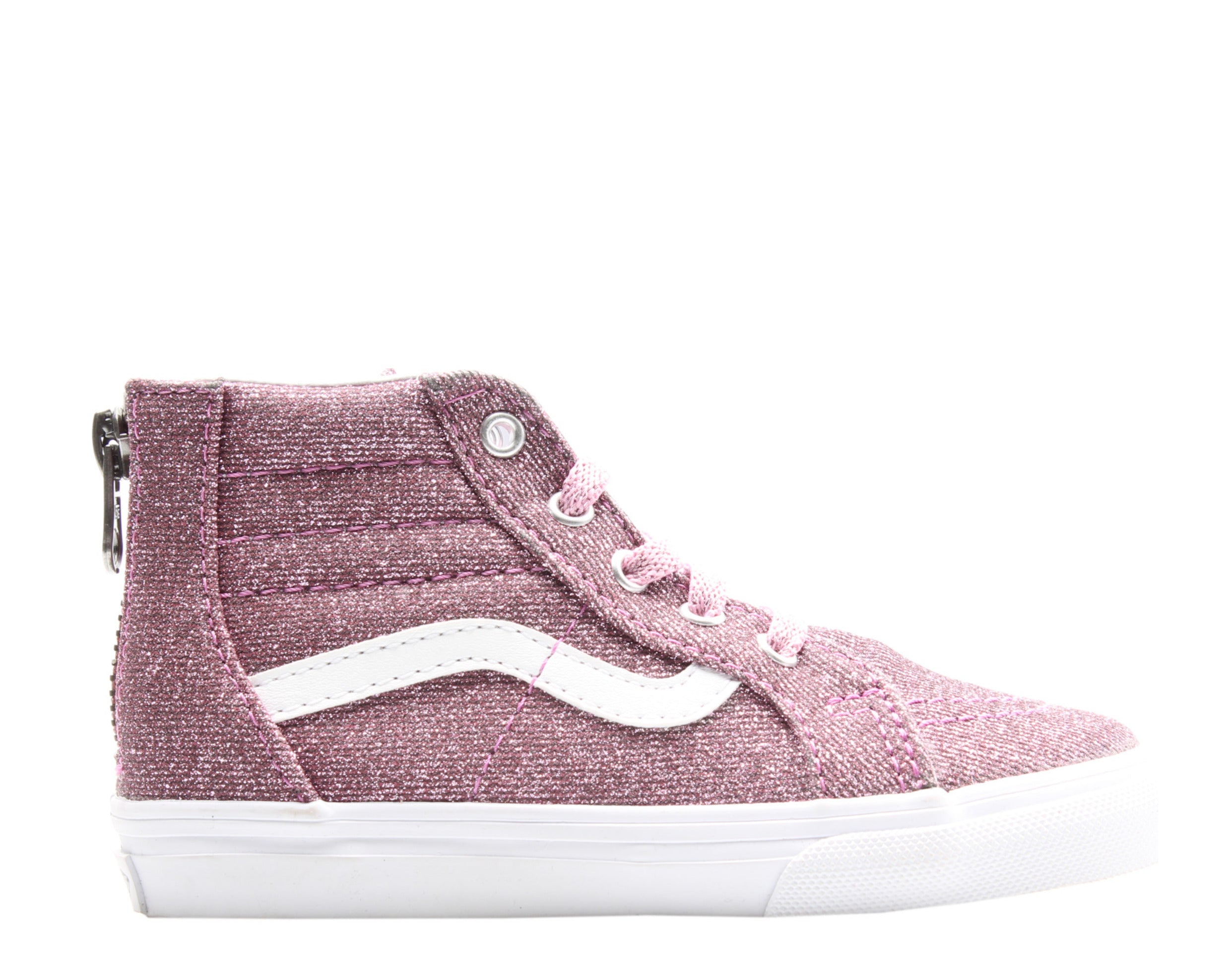 Vans Sk8-Hi Zip Lurex Glitter Toddler Kids High Top Sneakers