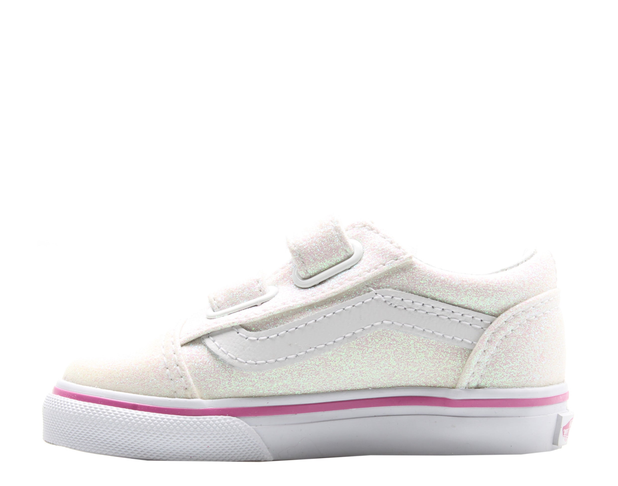 Vans Old Skool V Glitter Toddler Kids Low Top Sneakers