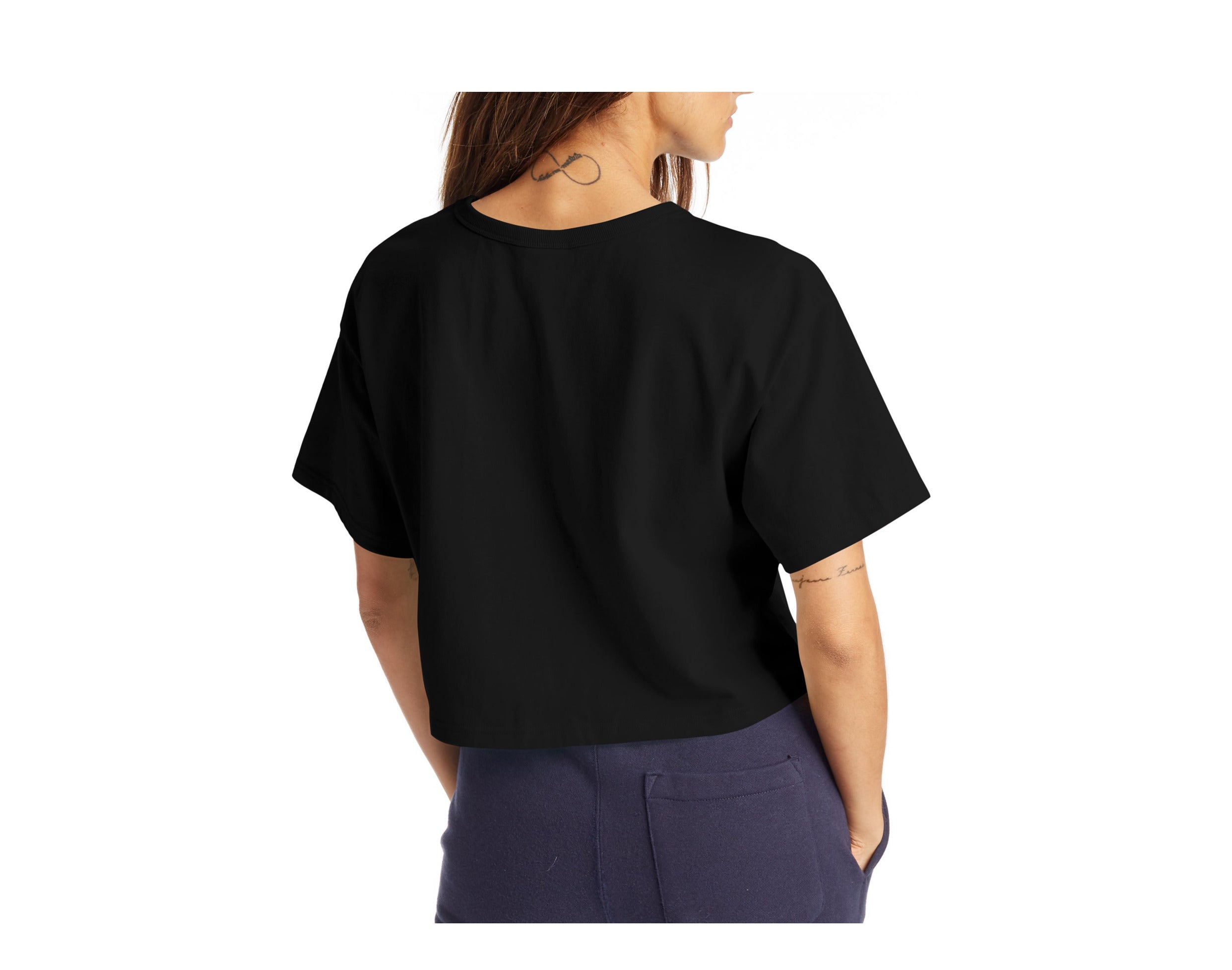 Champion C-Life Heritage Vintage Logo Cropped Women's Tee Shirt