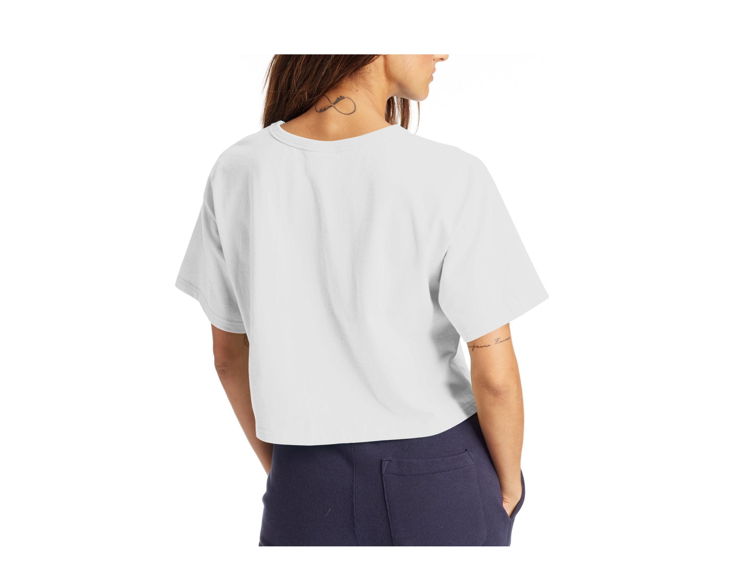 Champion C-Life Heritage Vintage Logo Cropped Women's Tee Shirt