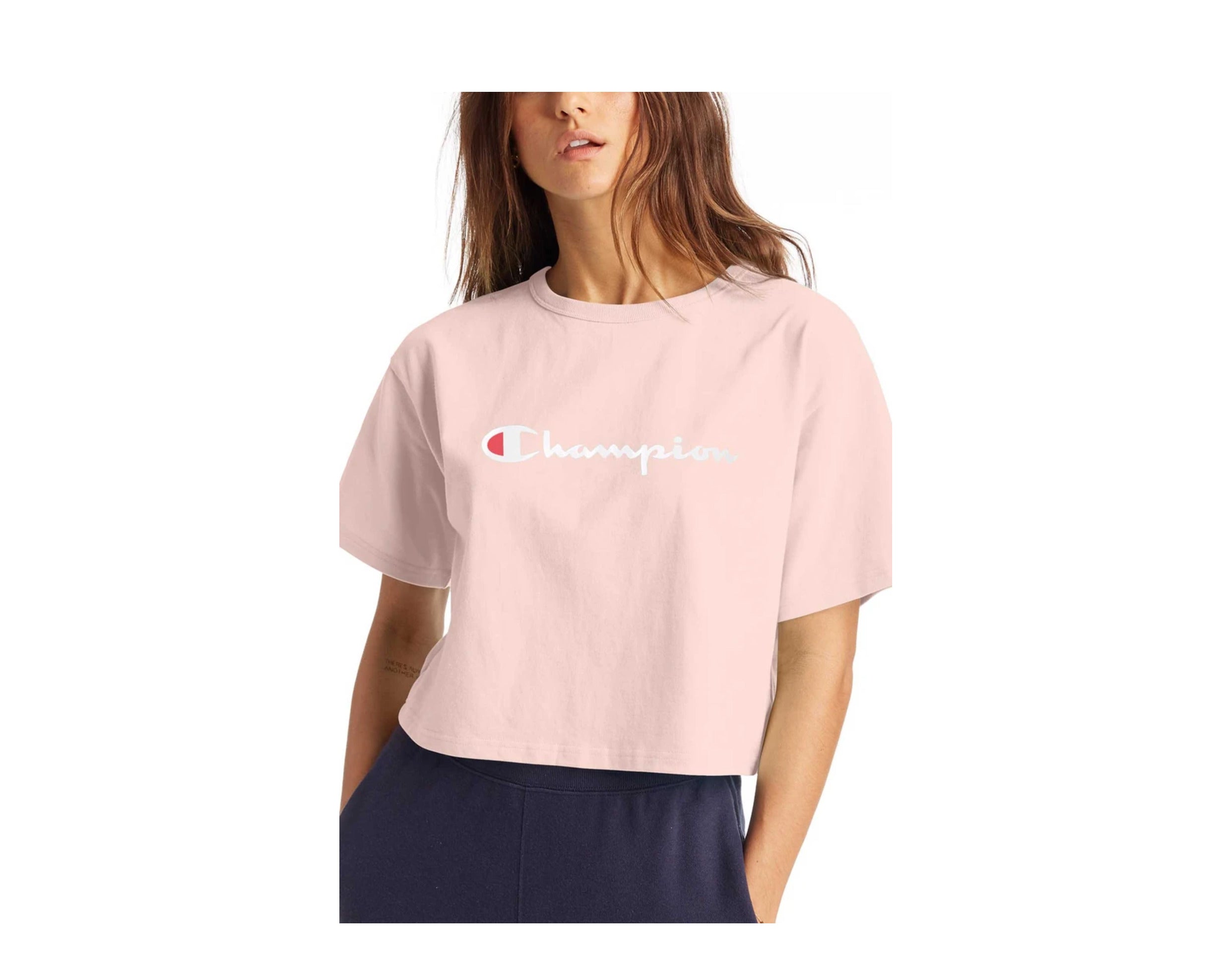 Champion C-Life Heritage Vintage Logo Cropped Women's Tee Shirt