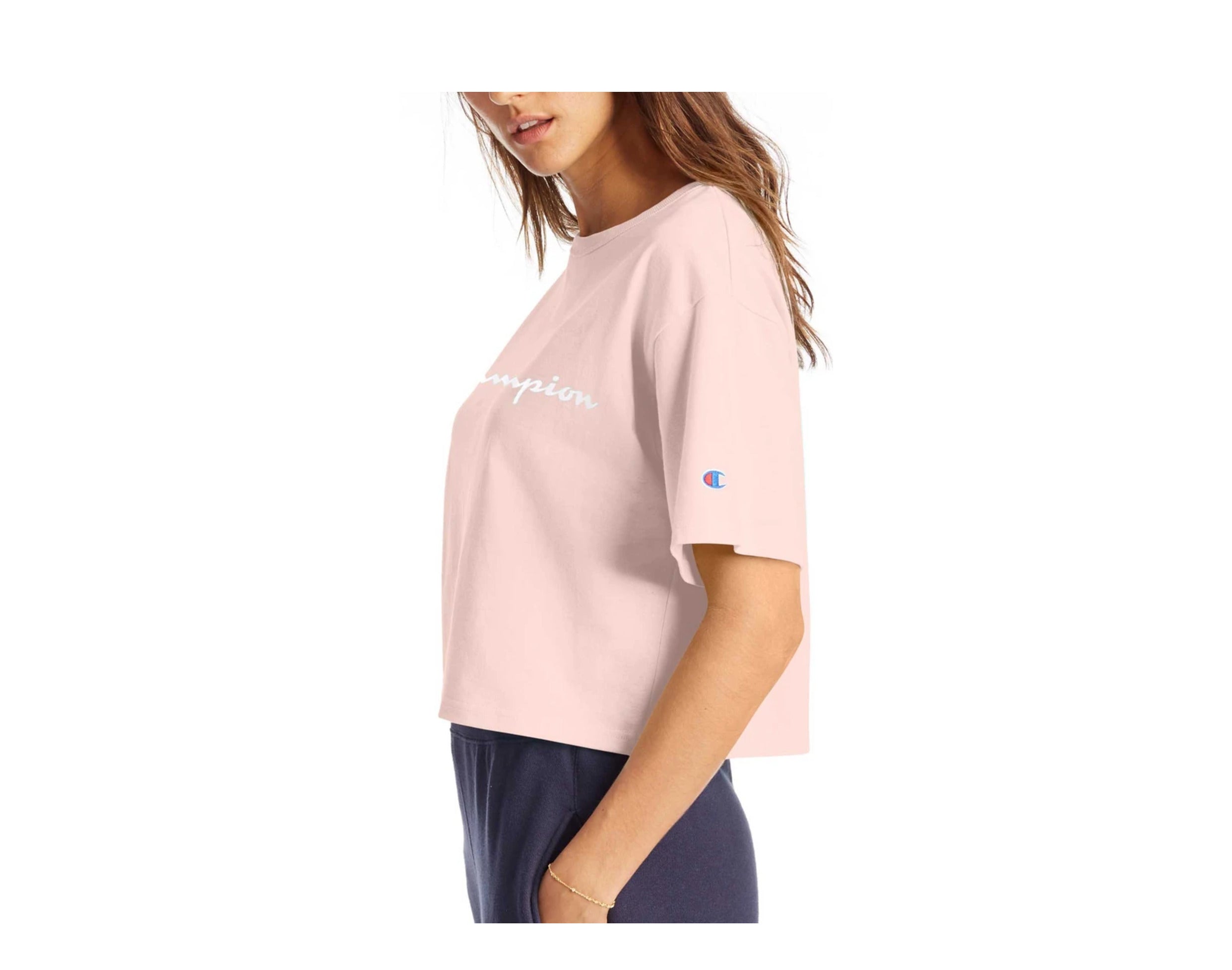 Champion C-Life Heritage Vintage Logo Cropped Women's Tee Shirt